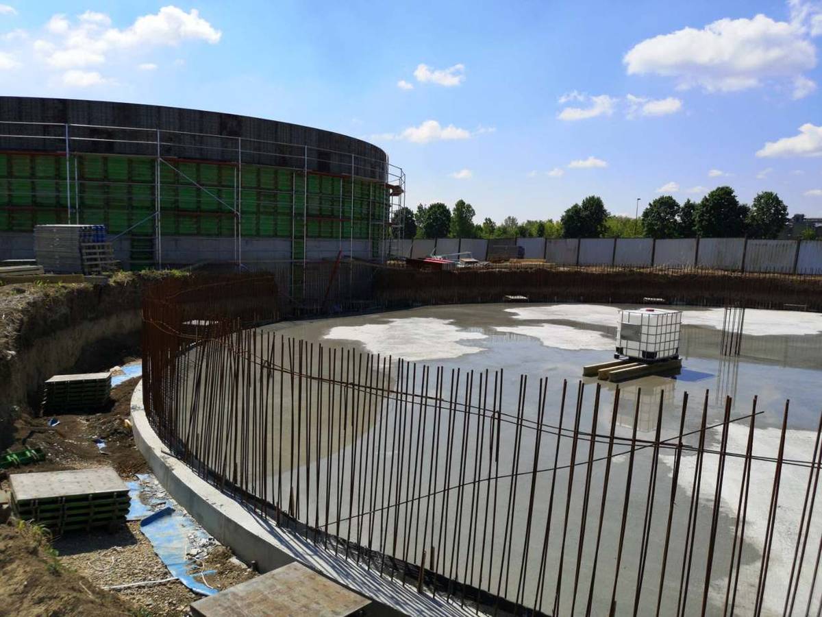 Betoniranje zida spremnika – Bioplinsko postrojenje SM Energy