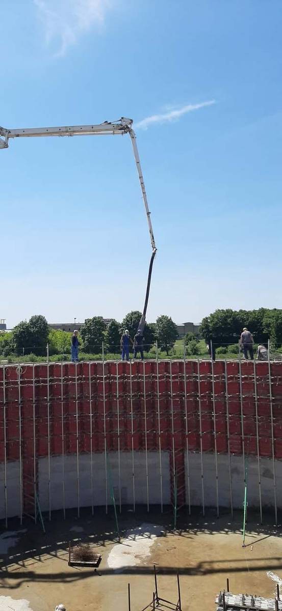 Betoniranje kružnog zida – Bioplinsko postrojenje SM Energy