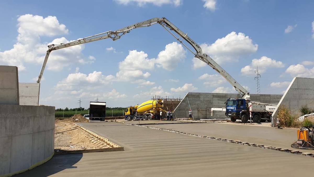 Betoniranje platoa – Bioplinsko postrojenje SM Energy
