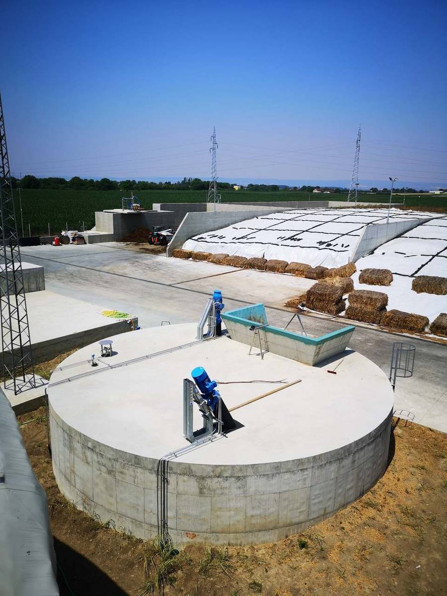 Pomoćni spremnik i silos za supstrat – Bioplinsko postrojenje SM Energy