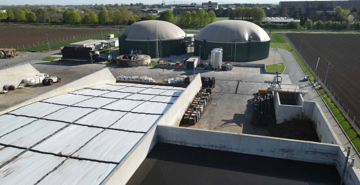 Završni zračni pogled na kompleks – Bioplinsko postrojenje SM Energy