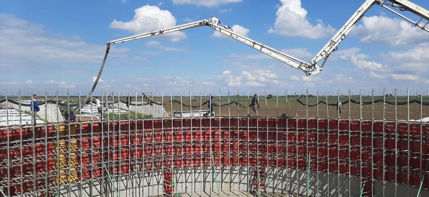 Betoniranje zida kružnog spremnika – BPS Alter Biogas I