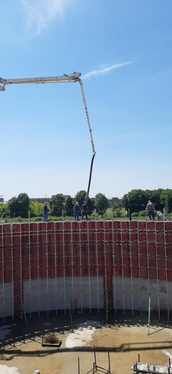 Betoniranje zidova kružnog spremnika – BPS Alter Biogas I