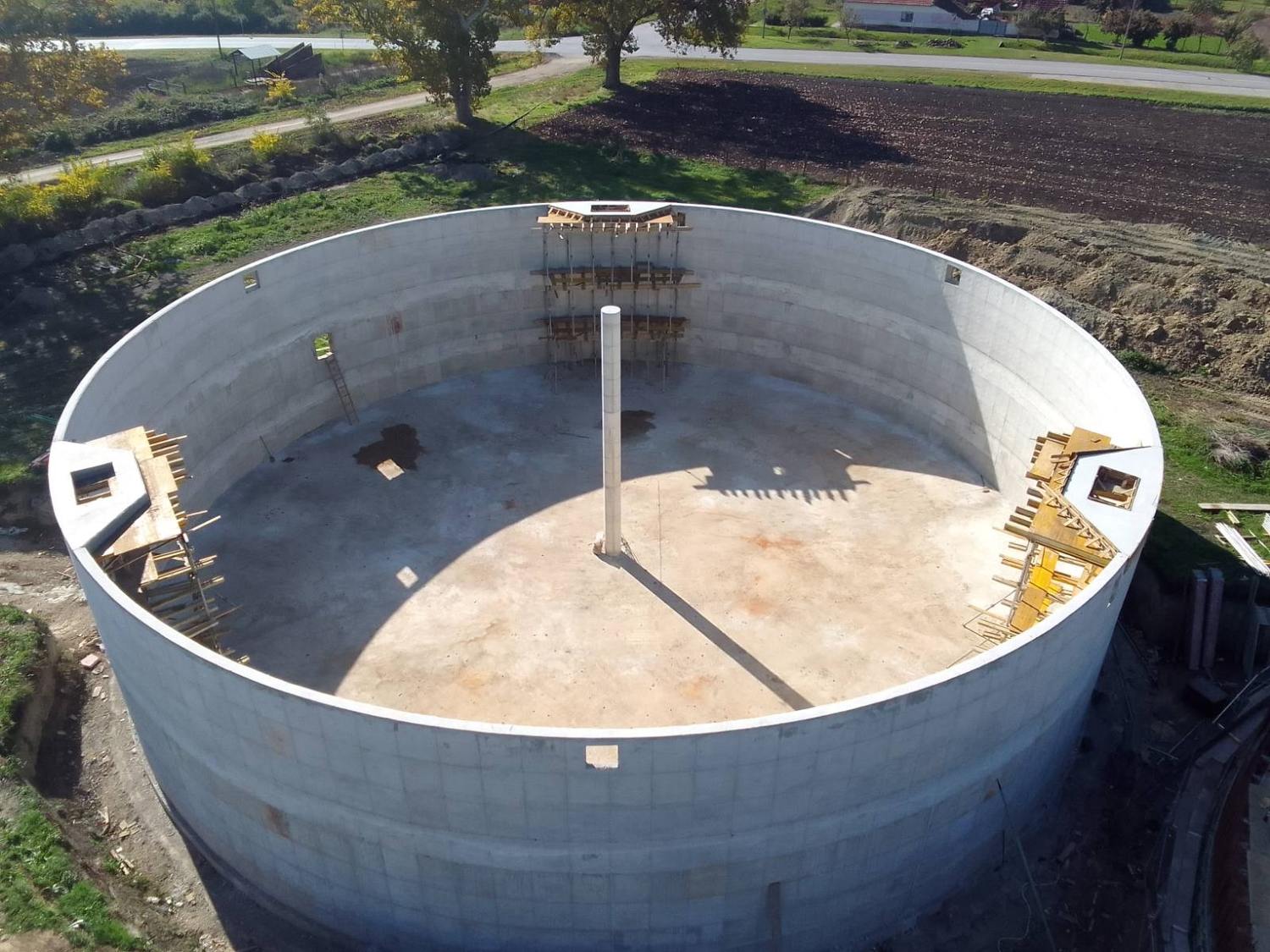 Završeni AB spremnik s centralnim stupom – BPS Alter Biogas I