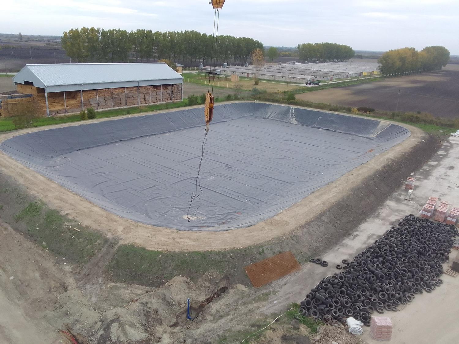 Laguna za stajnjak obložena folijom – BPS Alter Biogas I