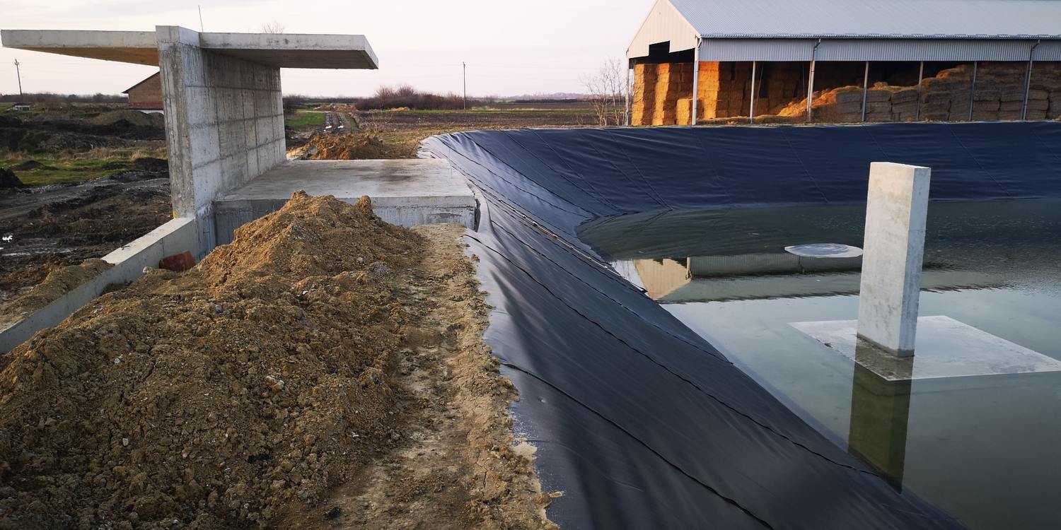 Laguna za stajnjak u završnoj fazi – BPS Alter Biogas I
