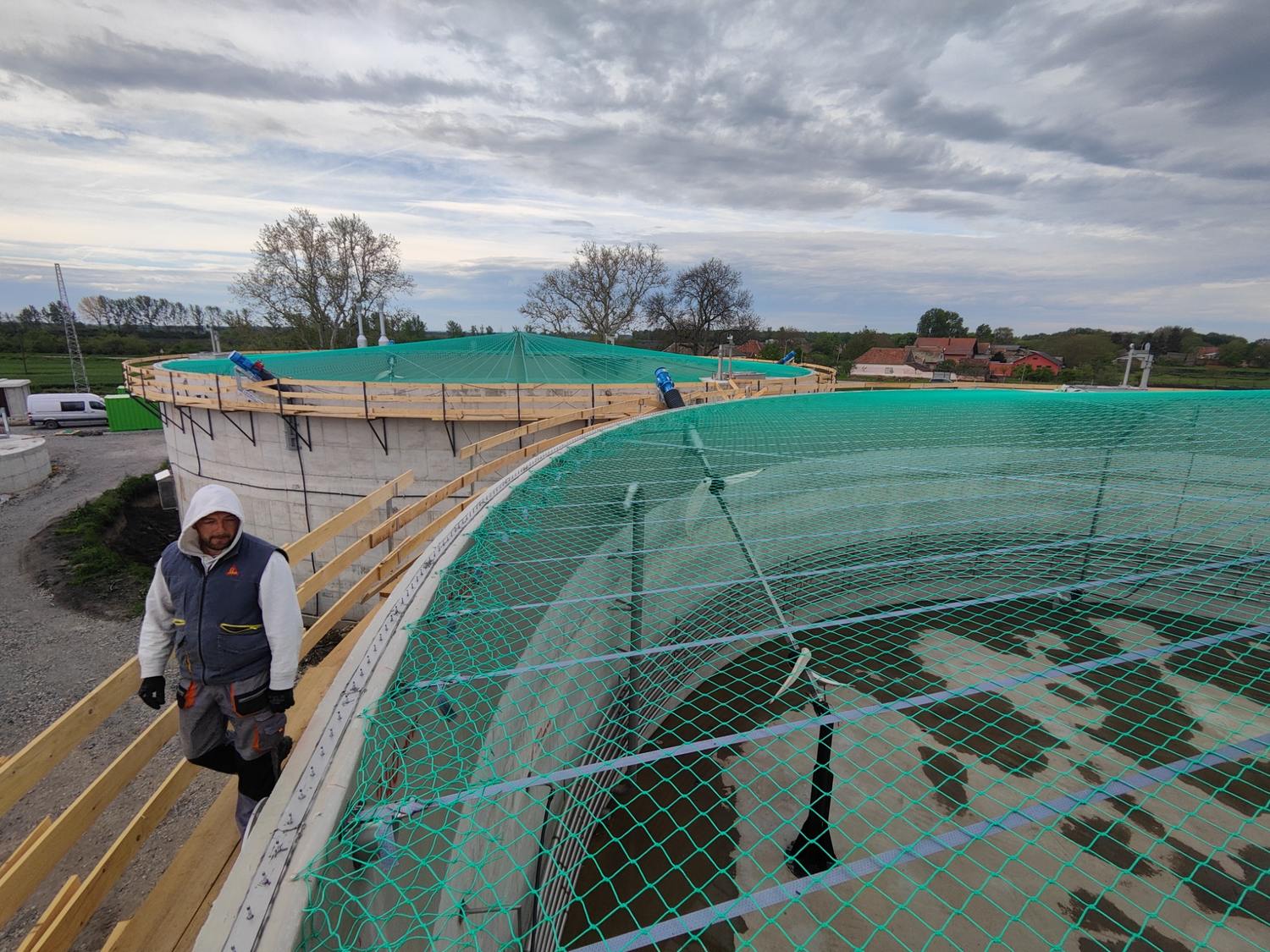 Zaštitna mreža iznad spremnika – BPS Alter Biogas I