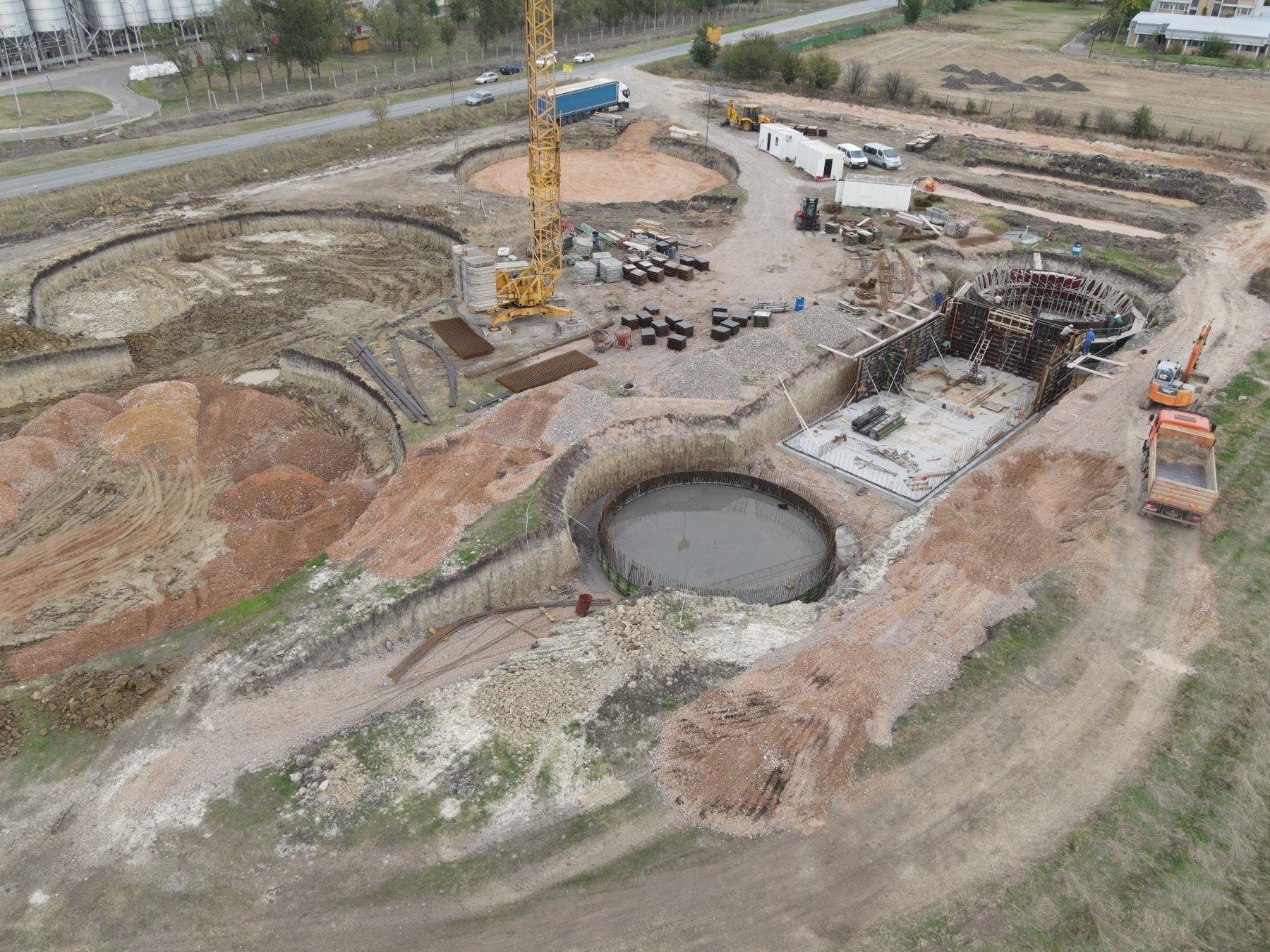 Zračni pogled na iskope i temeljenje – BPS Alter Biogas Jato