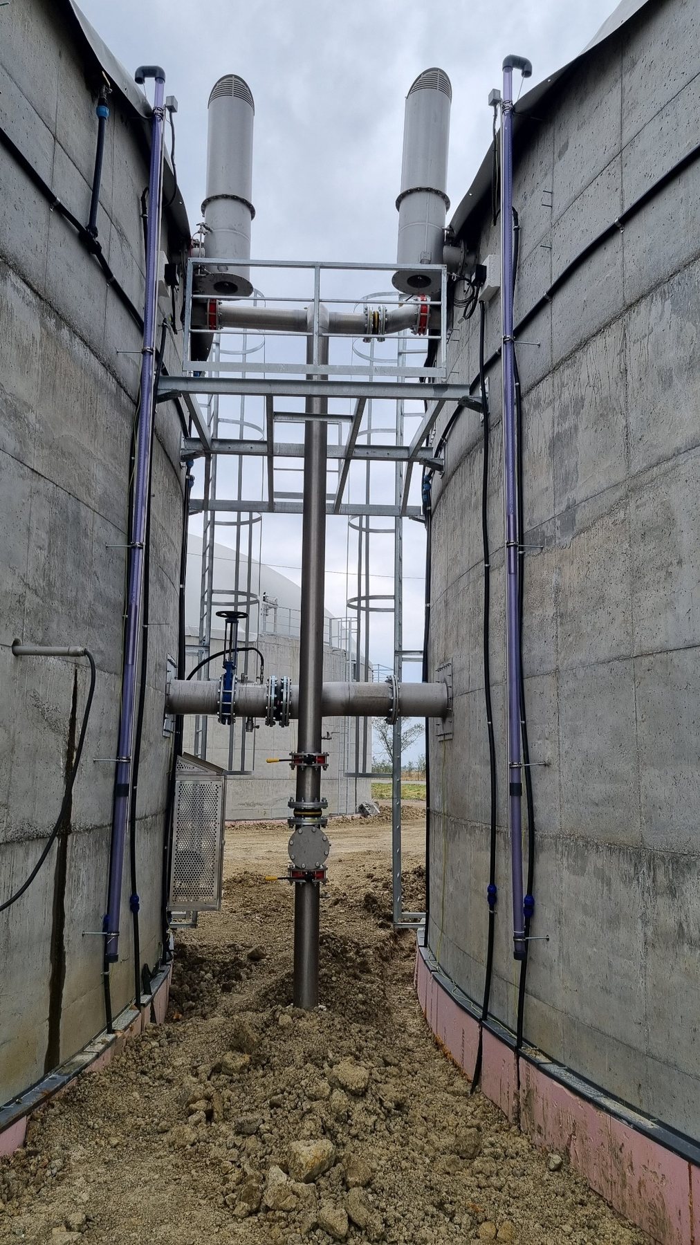 Procesni cjevovodi između spremnika – BPS Alter Biogas Jato