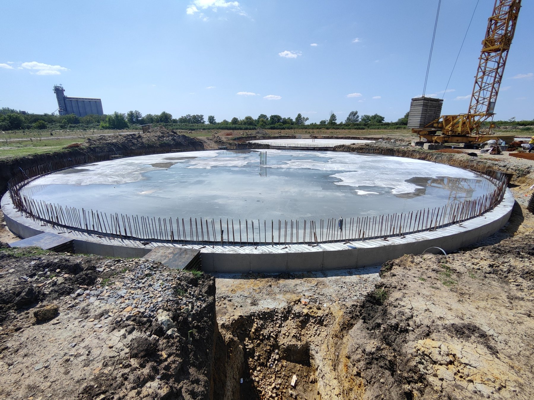 Izvedena temeljna ploča kružnog spremnika – BPS Alter Biogas Plan