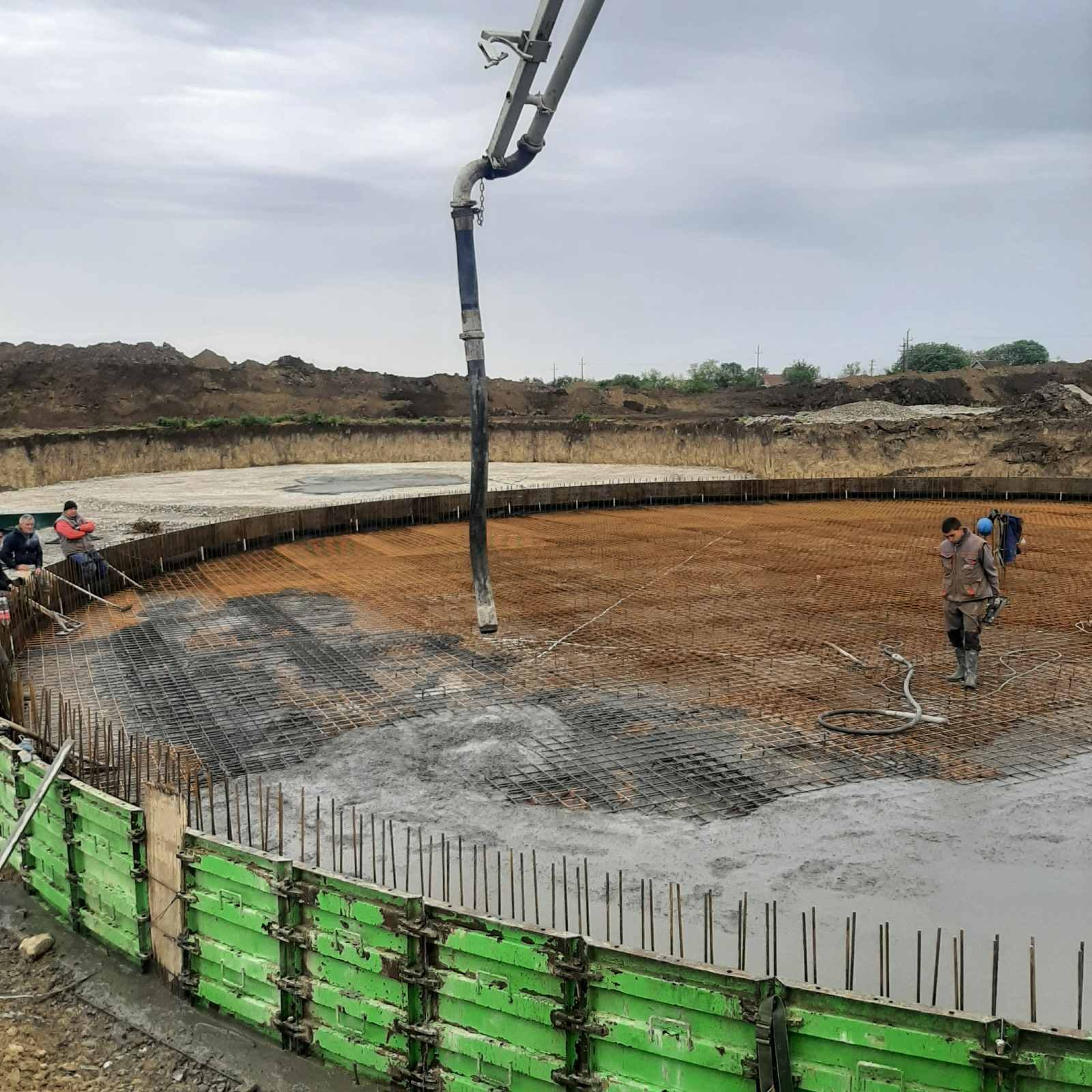 Betoniranje temeljne ploče kružnog spremnika – BPS Alter Biogas Toma
