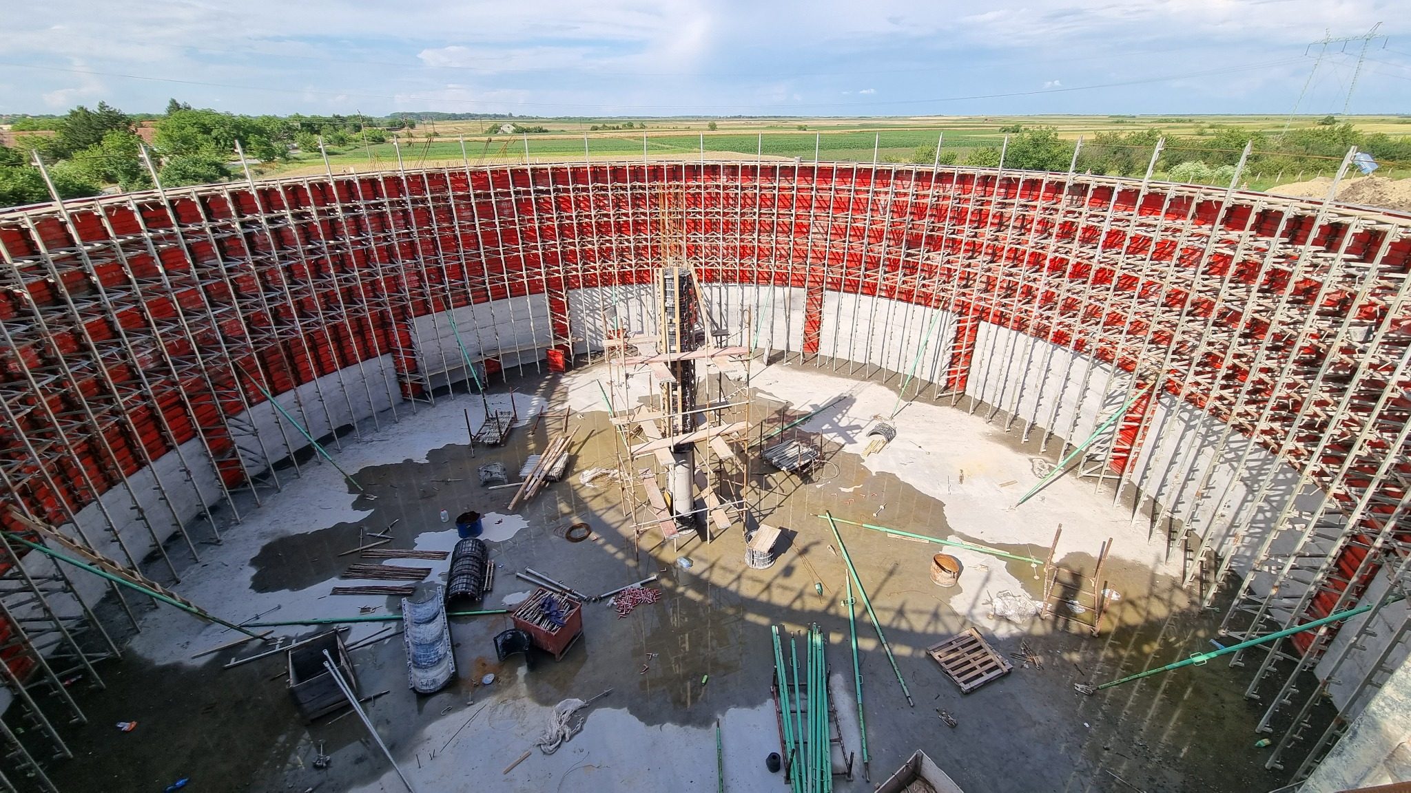 Oplata zidova kružnog spremnika – BPS Alter Biogas Toma