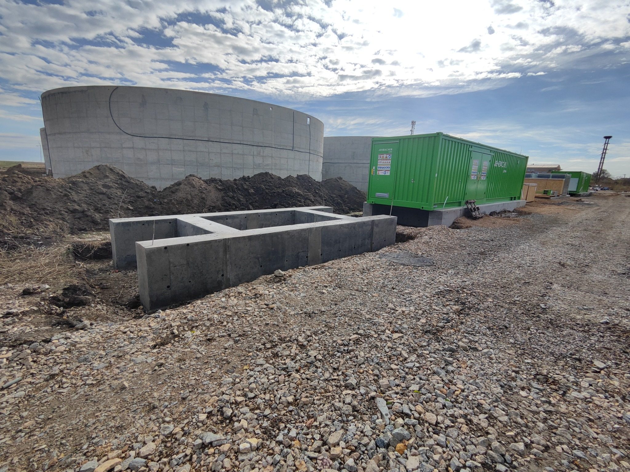 Temelji prateće opreme i CHP modul – BPS Alter Biogas Toma