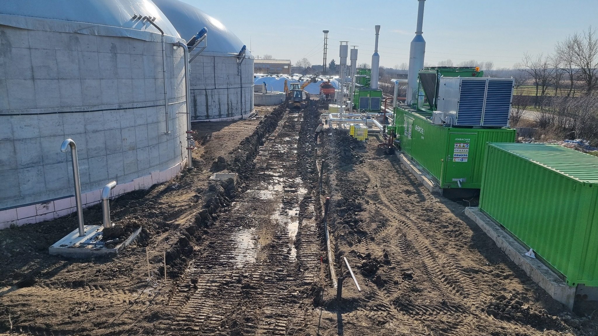 Zemljani radovi između spremnika i CHP modula – BPS Alter Biogas Toma