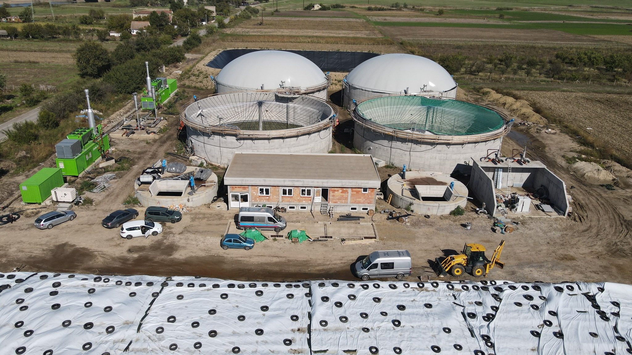 Zračni pogled na postrojenje u izvedbi – BPS Alter Biogas Toma