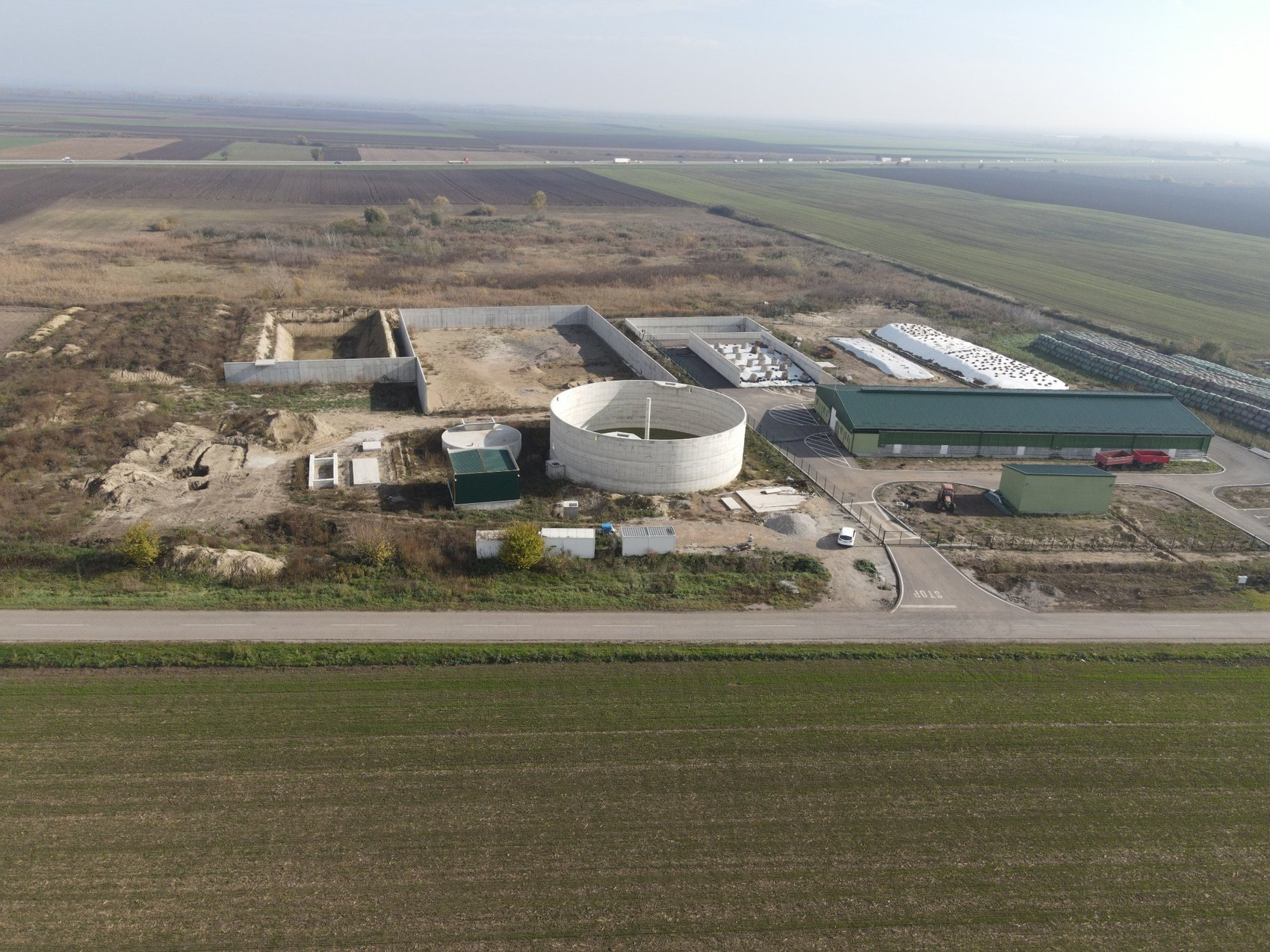 Završni zračni pogled na postrojenje – BPS Green Energy