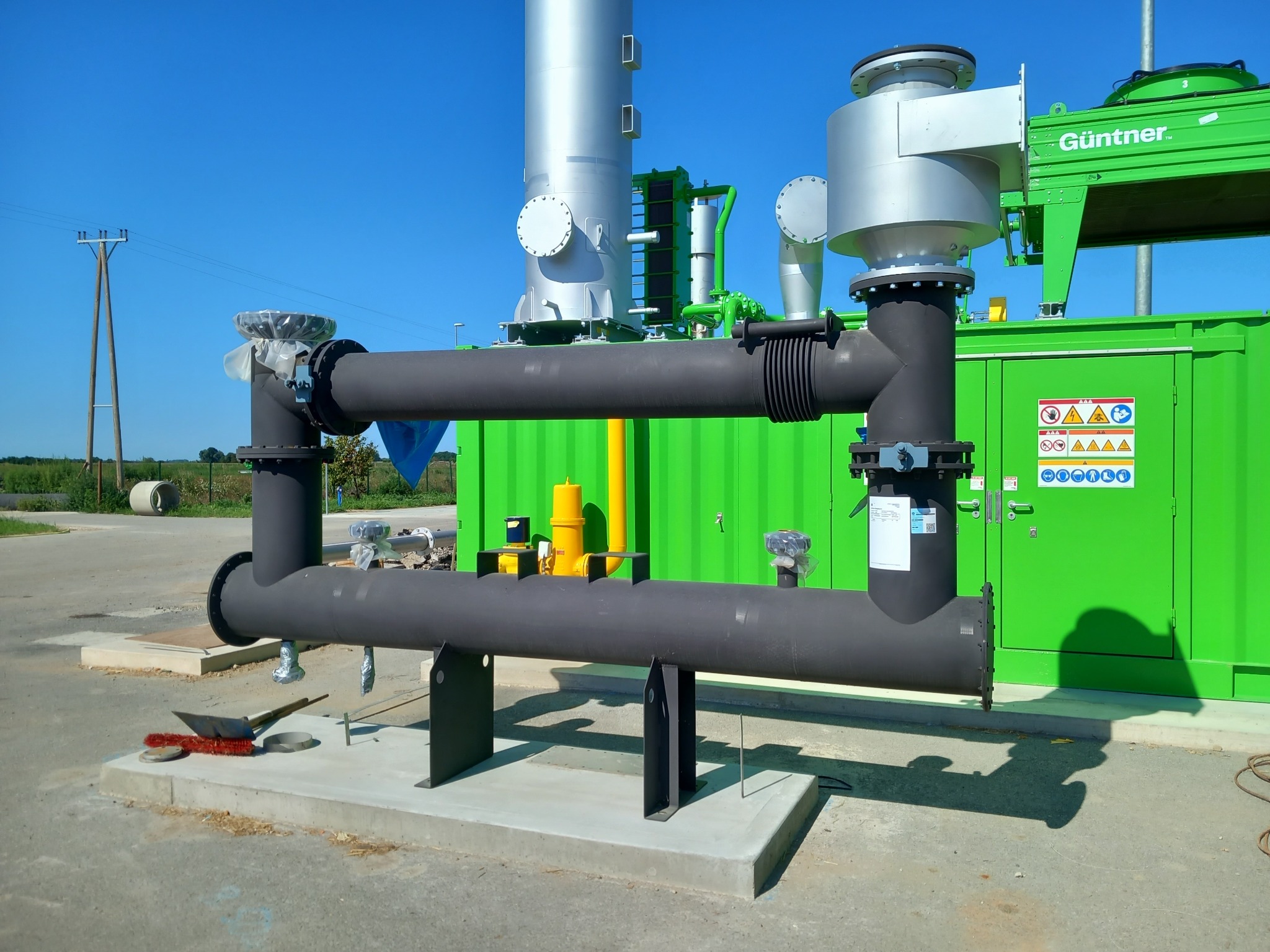 Izmjenjivač topline ispred CHP modula – BPS Hrastovac