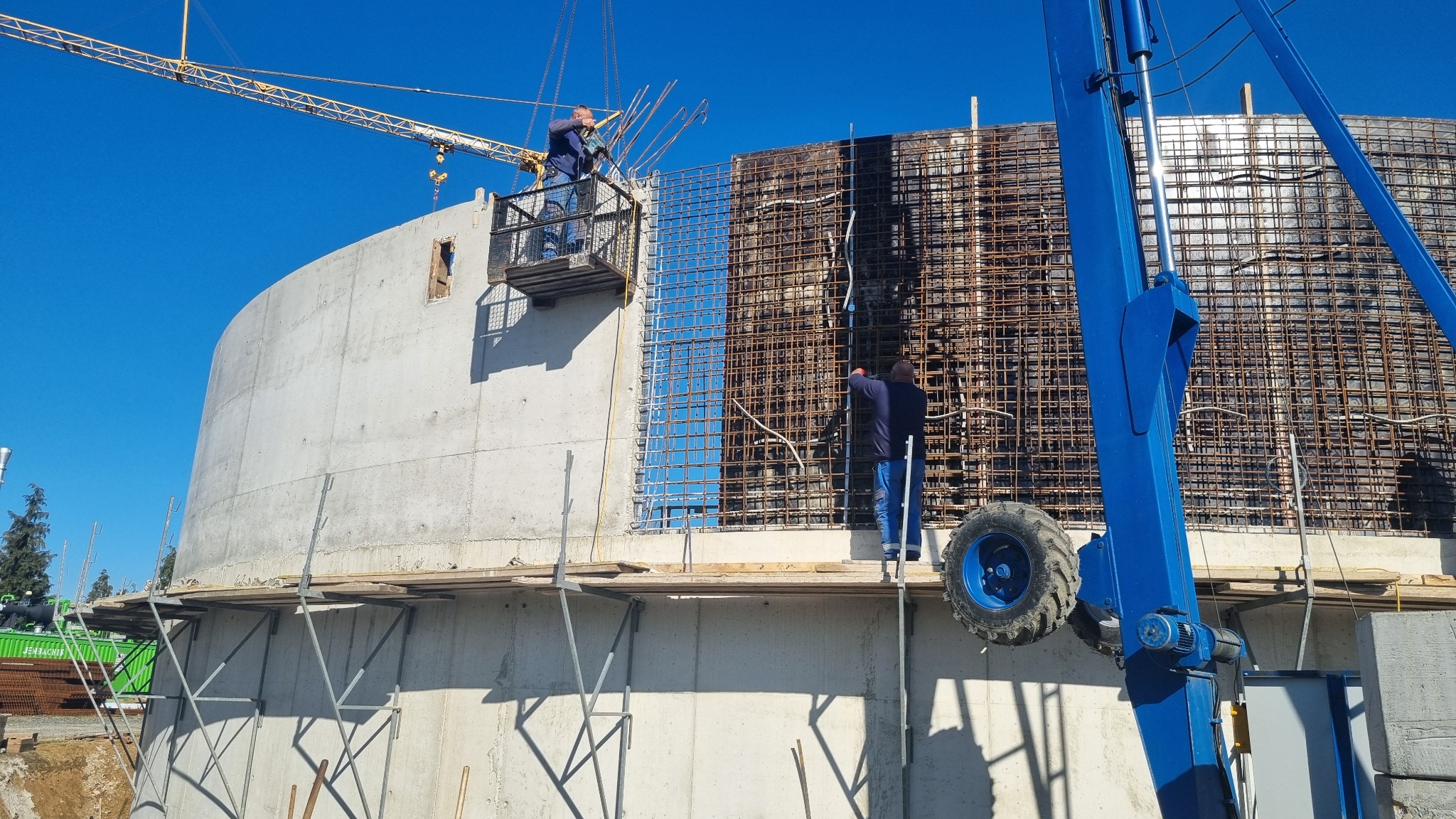 Armatura i oplata zida s radnom platformom – BPS Kutjevo