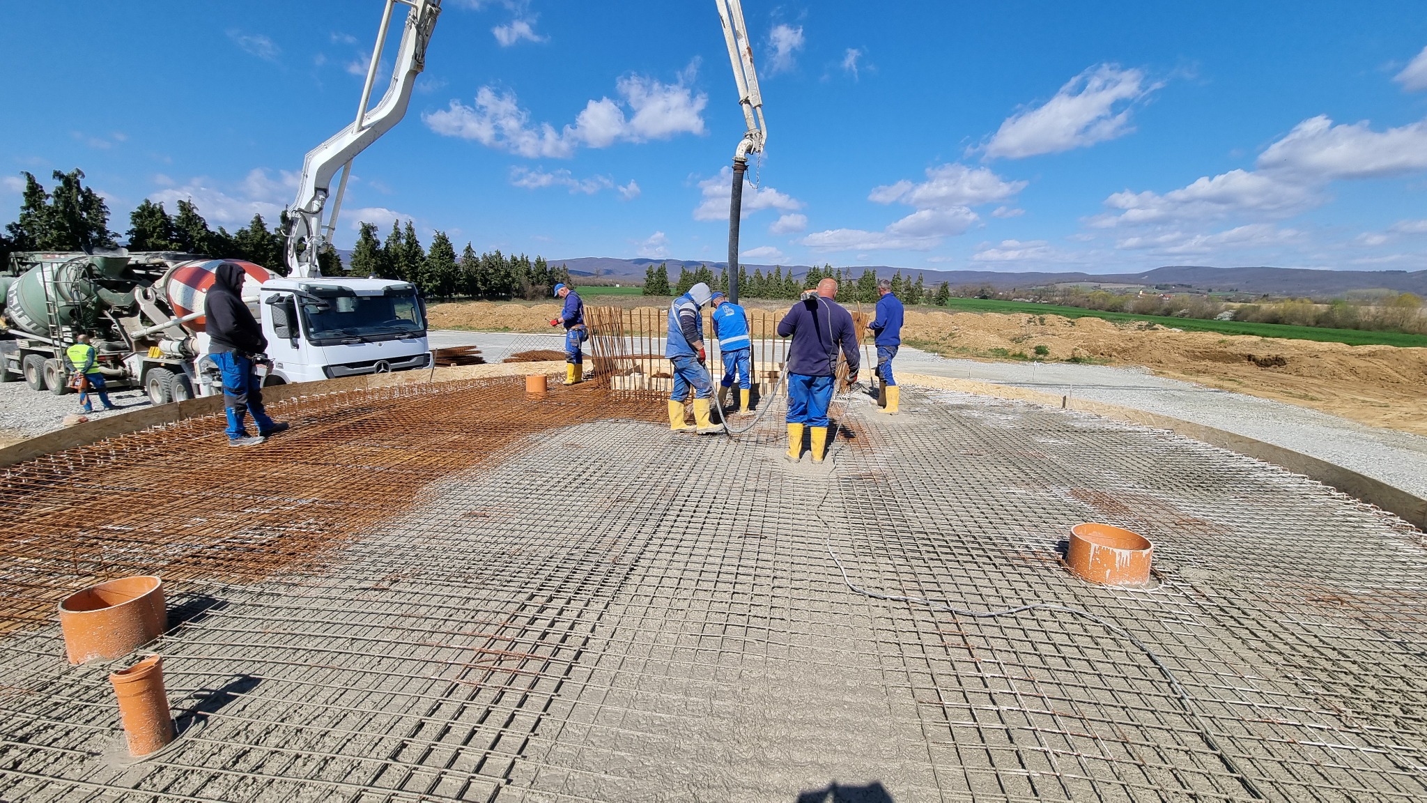 Betoniranje armiranobetonske ploče – BPS Kutjevo