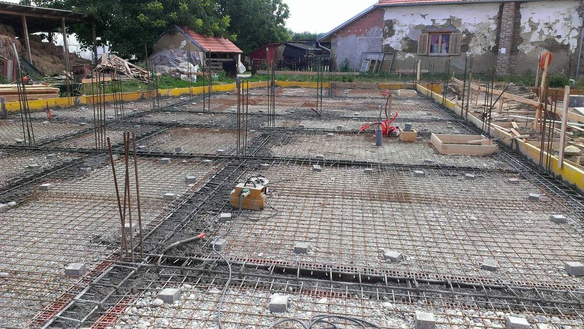 Armatura temeljne ploče – Dom za starije i nemoćne osobe Popovac