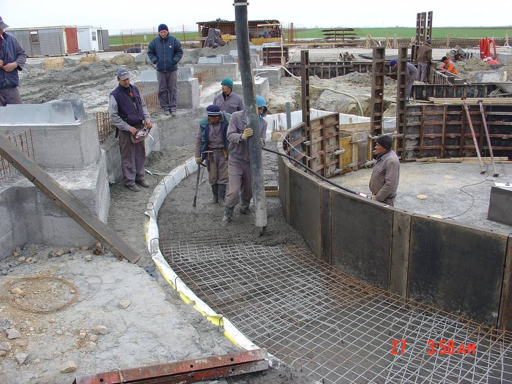 Betoniranje kružnog dijela – Farma muznih krava Klisa