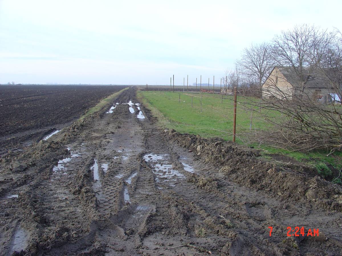 Prilazna cesta – početno stanje terena