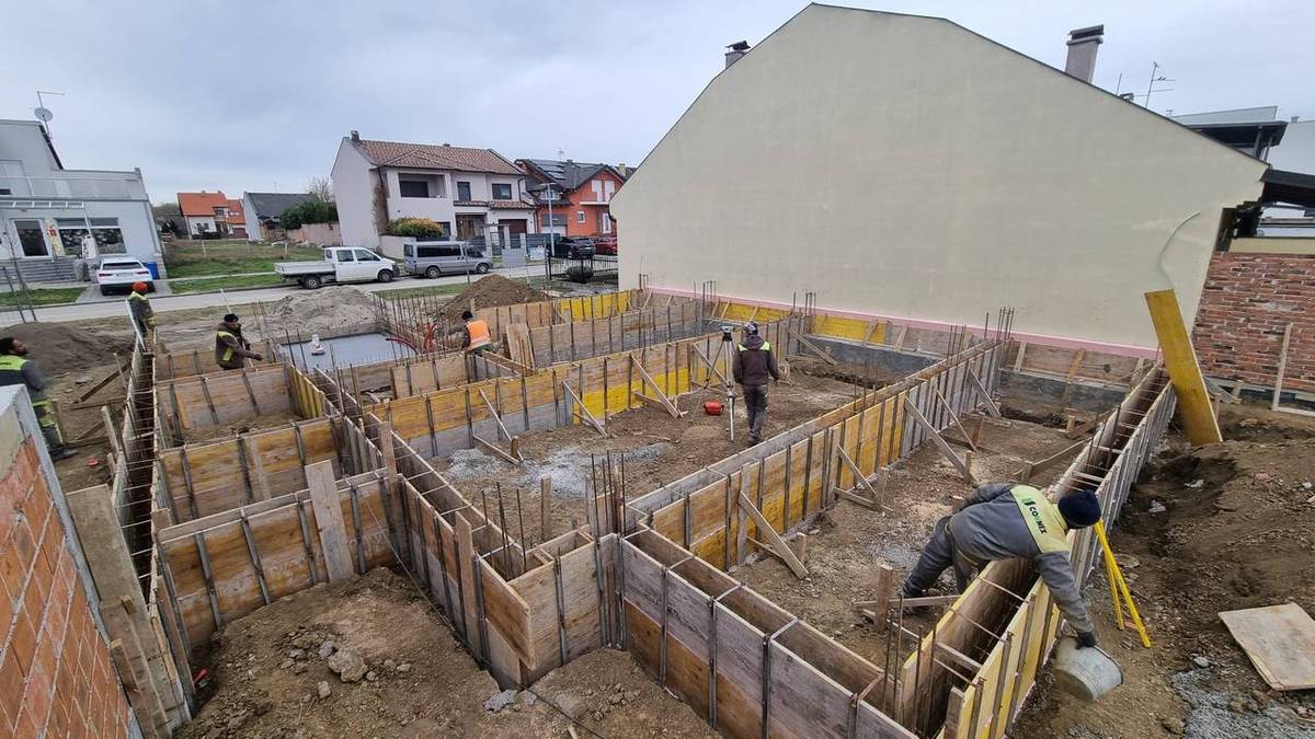 Oplata temeljnih zidova – Stambena zgrada s tri stambene jedinice Osijek