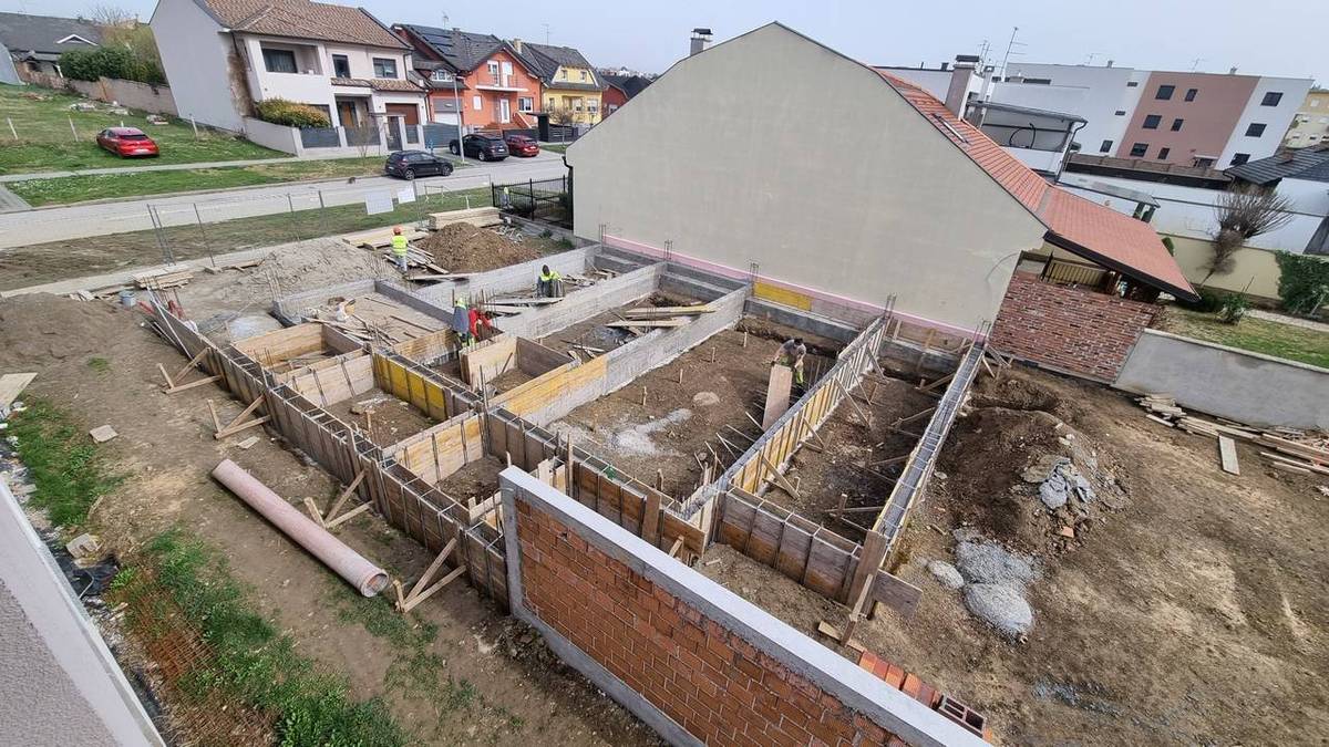 AB temelji i zidovi prizemlja – Stambena zgrada s tri stambene jedinice Osijek